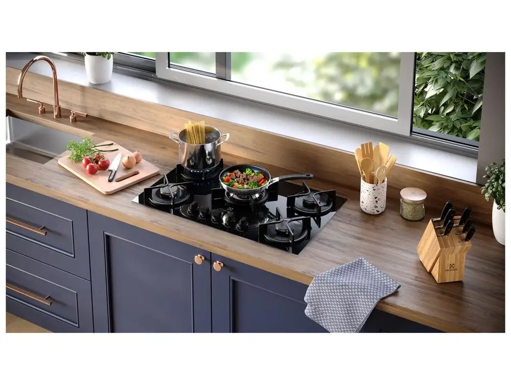 Cooktop 5 Bocas a Gás GLP Electrolux Preto Acendimento Automático Experience KE5GC - Bivolt 6