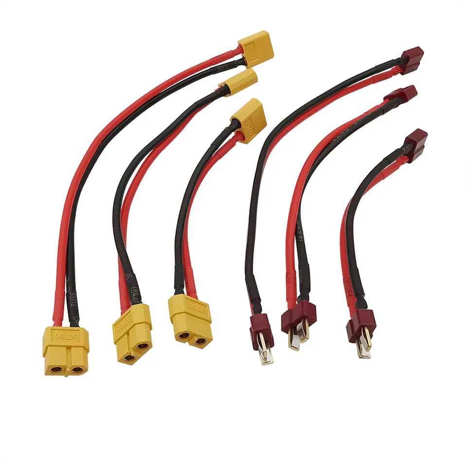 Modellbau Zubehör 2x EC5 Verlängerungskabel 50cm - Stecker Auf Buchse Für RC Modellbau EC5 Stecker Buchse