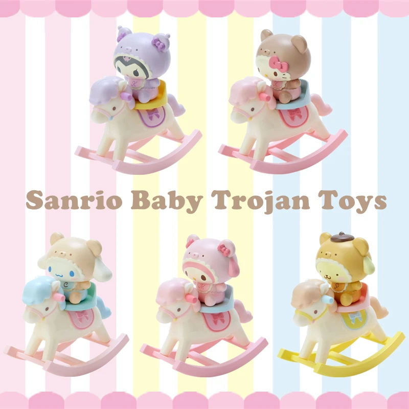 

Kawaii Hello Kitty My Melody Kuromi Trojan медведь мультфильм кукла настольное украшение аниме Sanrioed девчачье сердце Милая случайная сумка на удачу
