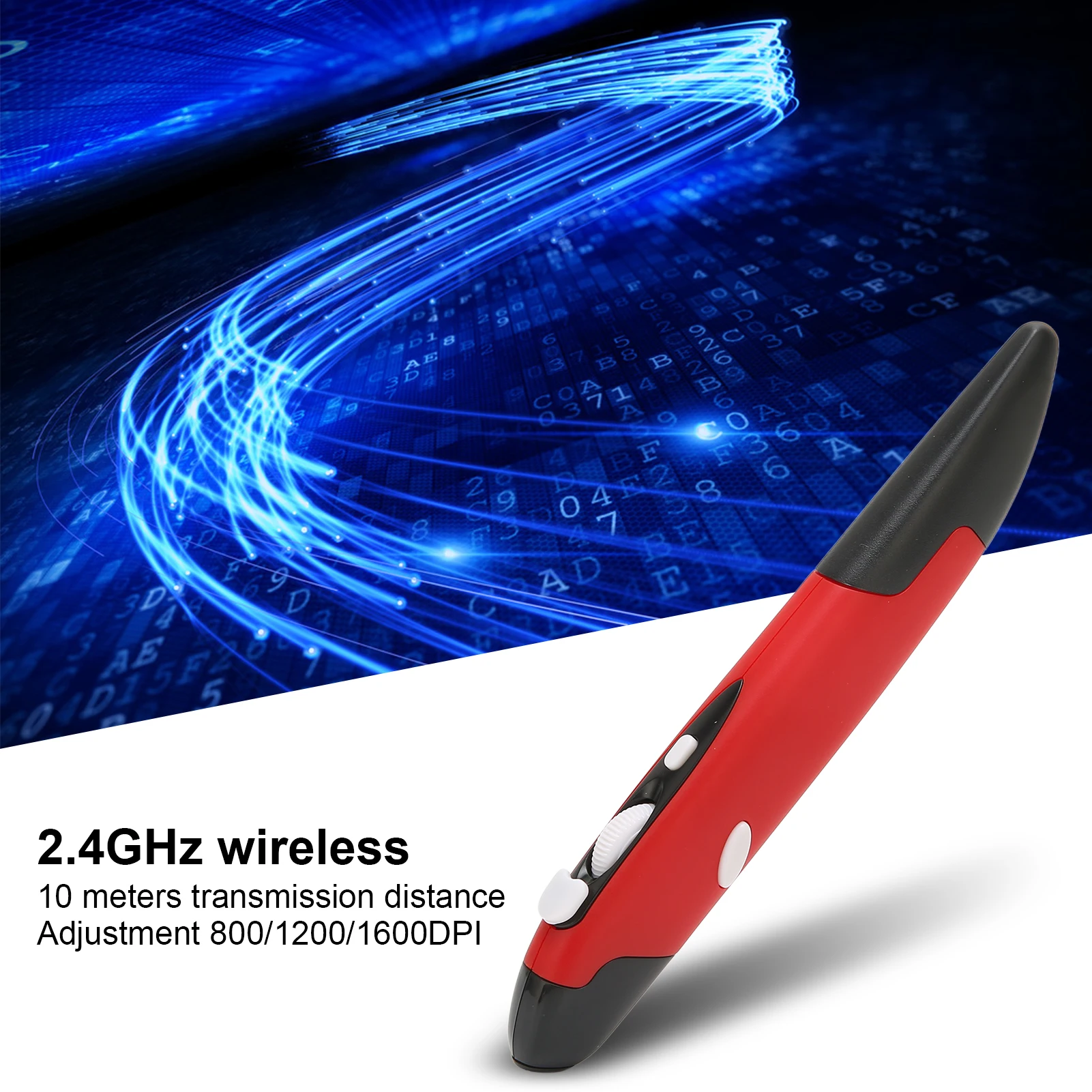 Wireless Optical Pocket Pen Mouse 2.4G Wireless Pen Mouse Small Portable Alarm Function 800 1200 1600 DPI For Home