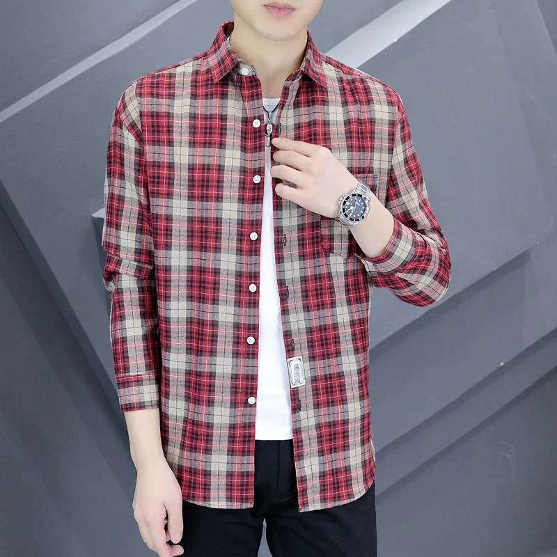 قميص رجالي بشكل مربعات