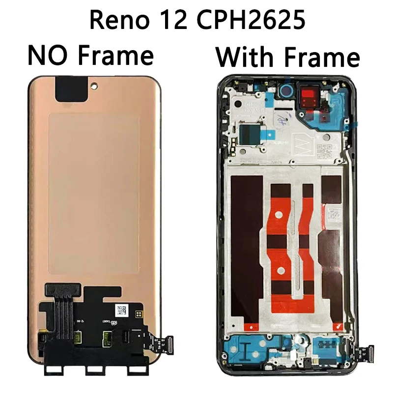 Ecran Complet Oppo Reno 12FS - LCD + Vitre Tactile + Châssis - ReLife Noir - Français