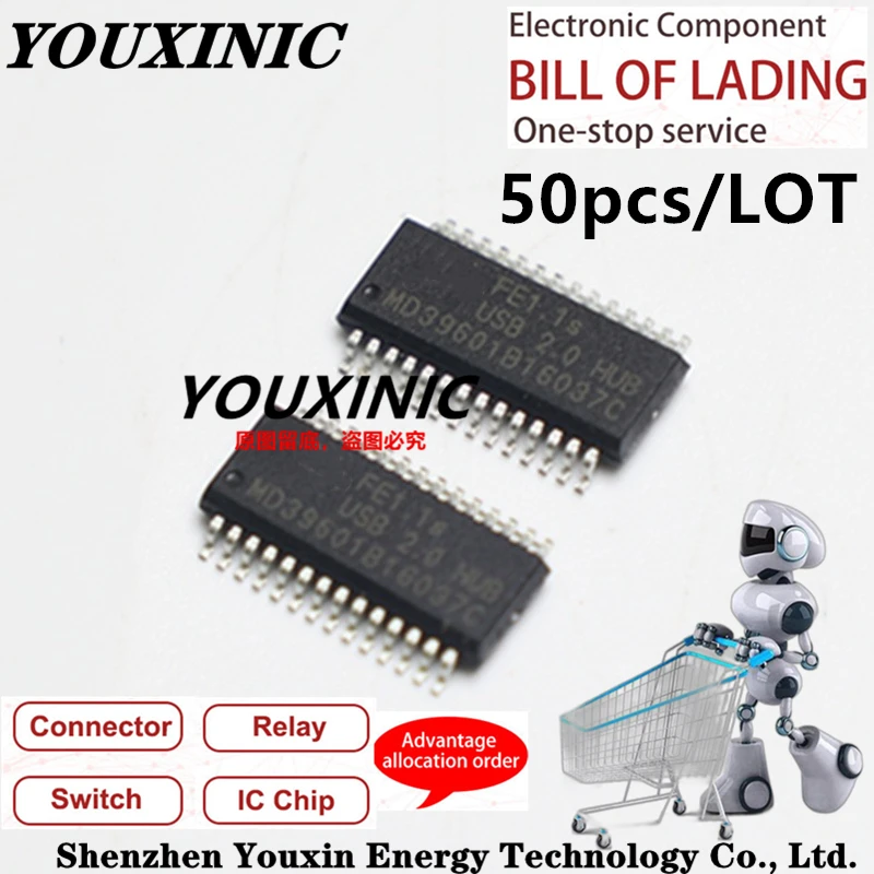 

YOUXINIC 100% new original FE1.1S USB2.0 HUB FE1.1SUSB2.0HUB FE1.1S-USB2.0-HUB chip SSOP28 shunt chip