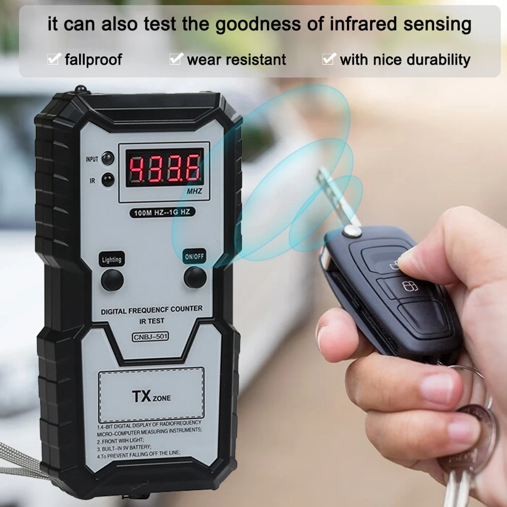 Car Remote Keys Infrared Frequency Tester High Accuracy Car Remote Controller Frequency Tester Wear Resistant for Configure Keys frequency counter tester frequency meter
