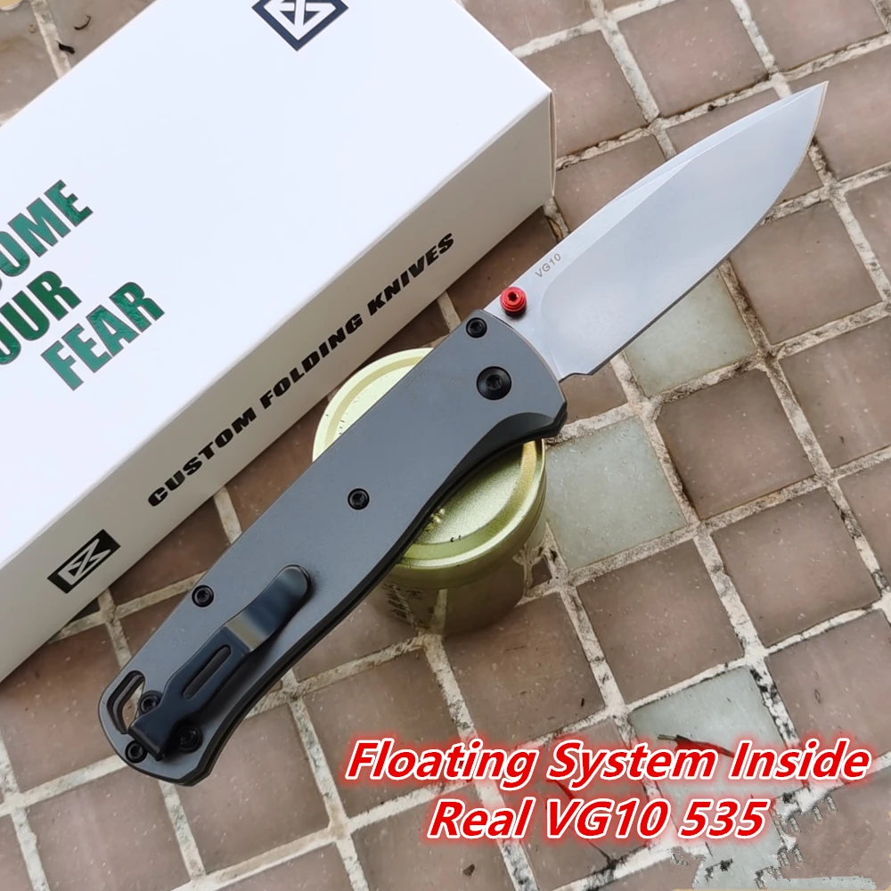 

Overcome New 535 Floating System 100% VG10 Blade Titanium Handle Pocket Survival EDC Tool Tactical Camping Hunting Folding Knife