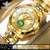 Montres pour hommes OUPINKE en or véritable et jadéite, montres mécaniques de luxe haut de gamme originales pour homme, montre automatique japonaise pour homme 3320 1