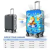 Game Pokemon Psyduck Printed Suitcase Cover Flight Business Elastic Luggage Accesories Protection 6