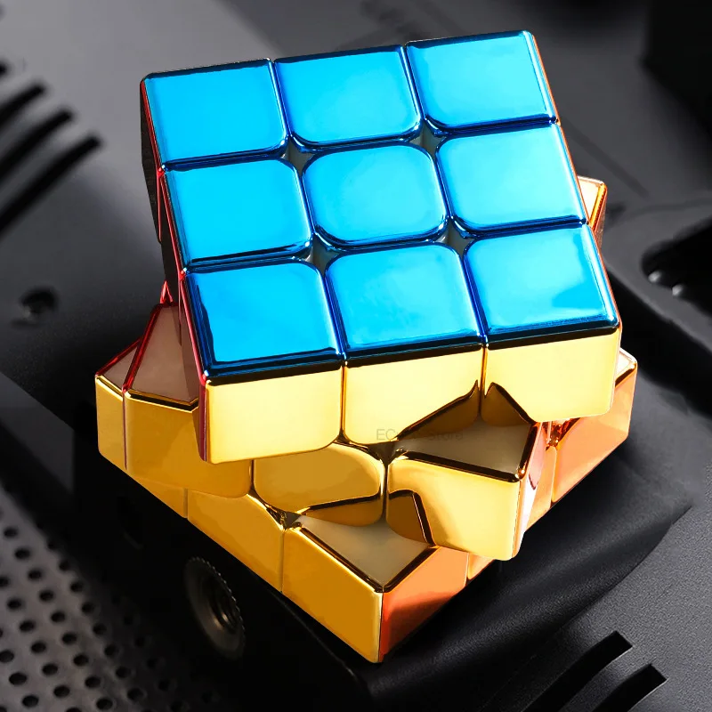 NEW!!! [ECube] SengSo Metal 3x3 Magnetic Golden Cubo Magic Cube Puzzle Speed Cube M3 3x3x3 Magico Cubo Кубик Рубика Cibo Toy