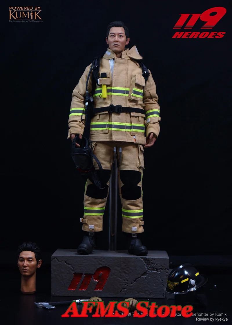 In Stock 1/6 Scale Korea Firefighter 119 Heroes Men Action