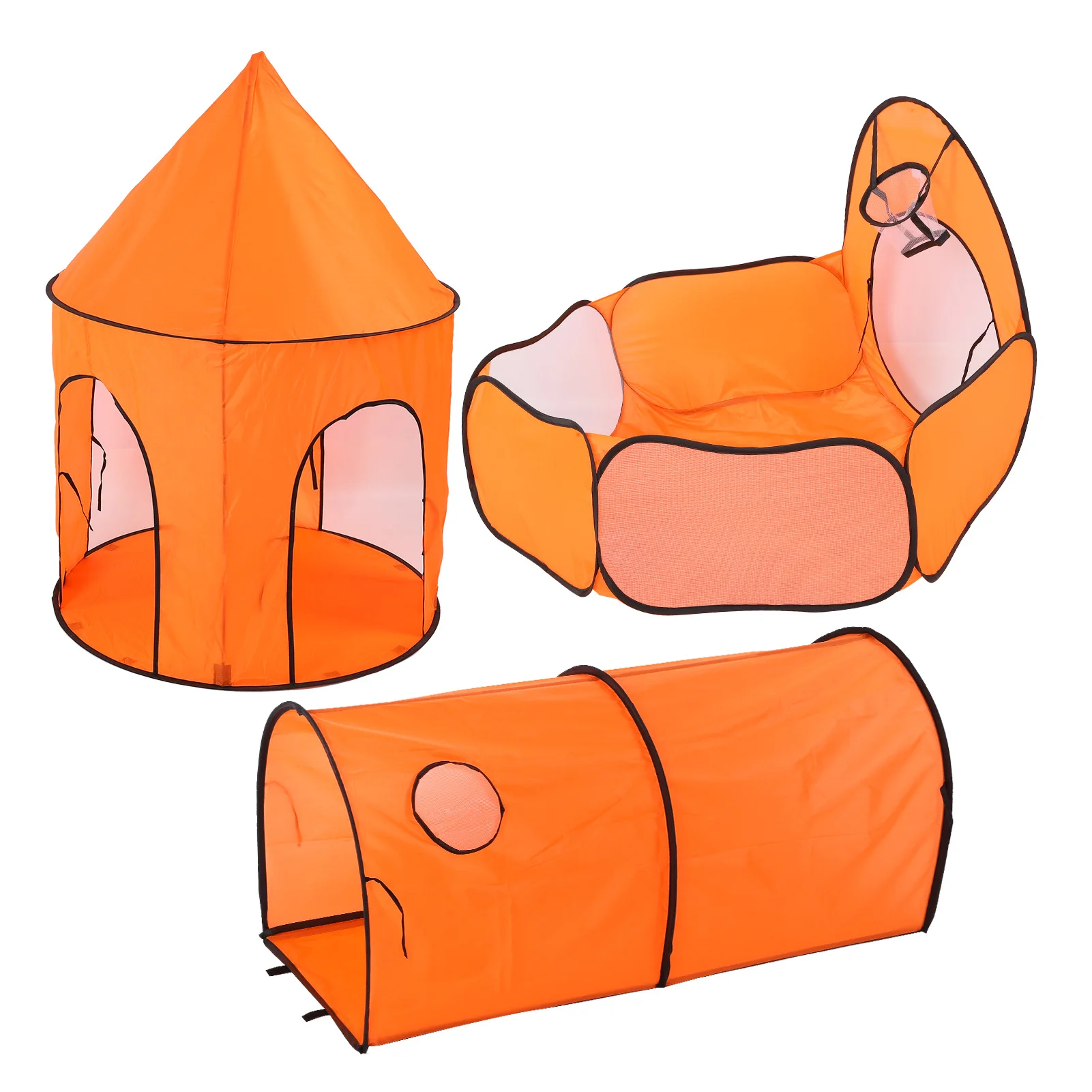 Portable Children Playing Tent and Crawling Tunnel Indoor/Outdoor Foldable Playhouse