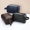 Men Travel Cosmetic Bag Zipper Makeup Bags PU Leather Travel toiletry bag Cosmetics Organizer Storage Pouch Large Capacity New 6