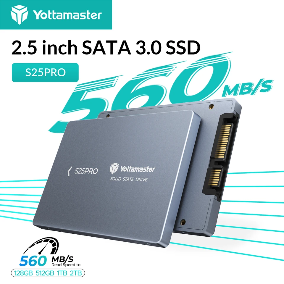 Yottamaster S25PRO 2.5'' SATA 3.0 Harddisk SSD 2TB 1TB High
