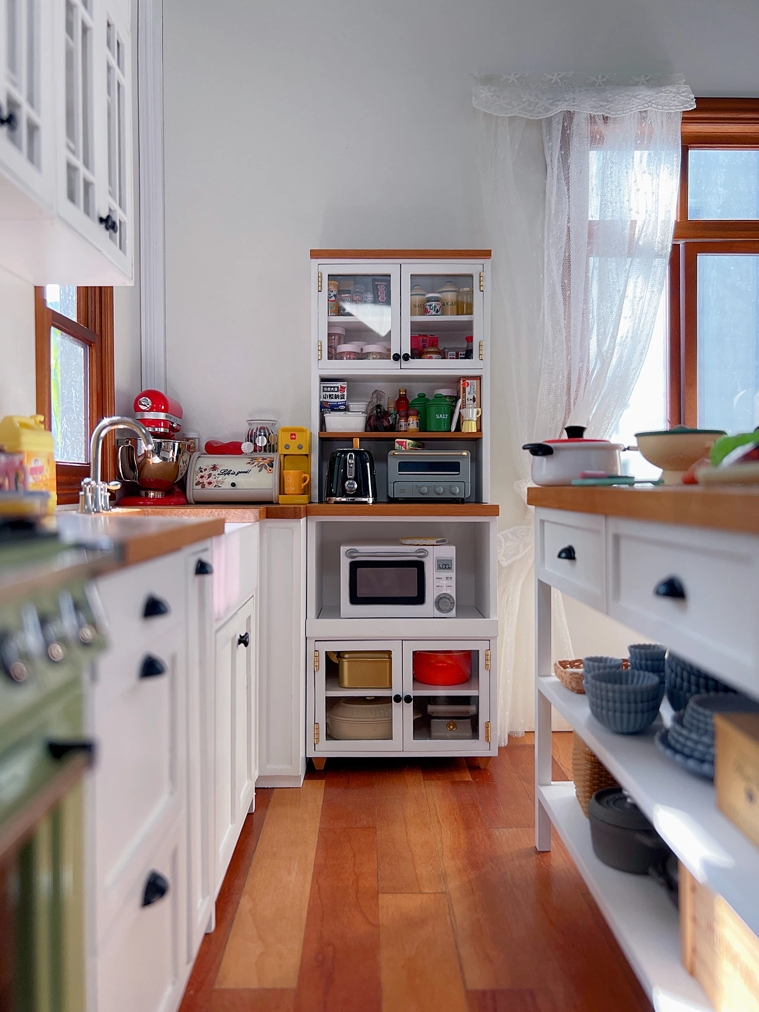 1/6 bjd ob11 miniature dollhouse furniture Mini model Electric cabinet/storage cabinet split multifunctional cabinet 5