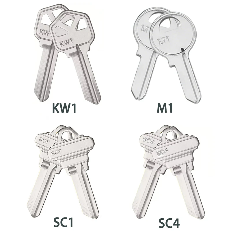 Sc1 Keycode Measurement Chart 50pcs/lot Uncut KW1/M1/SC1/SC4 Key Blanks in Premium Brass for Home and ...