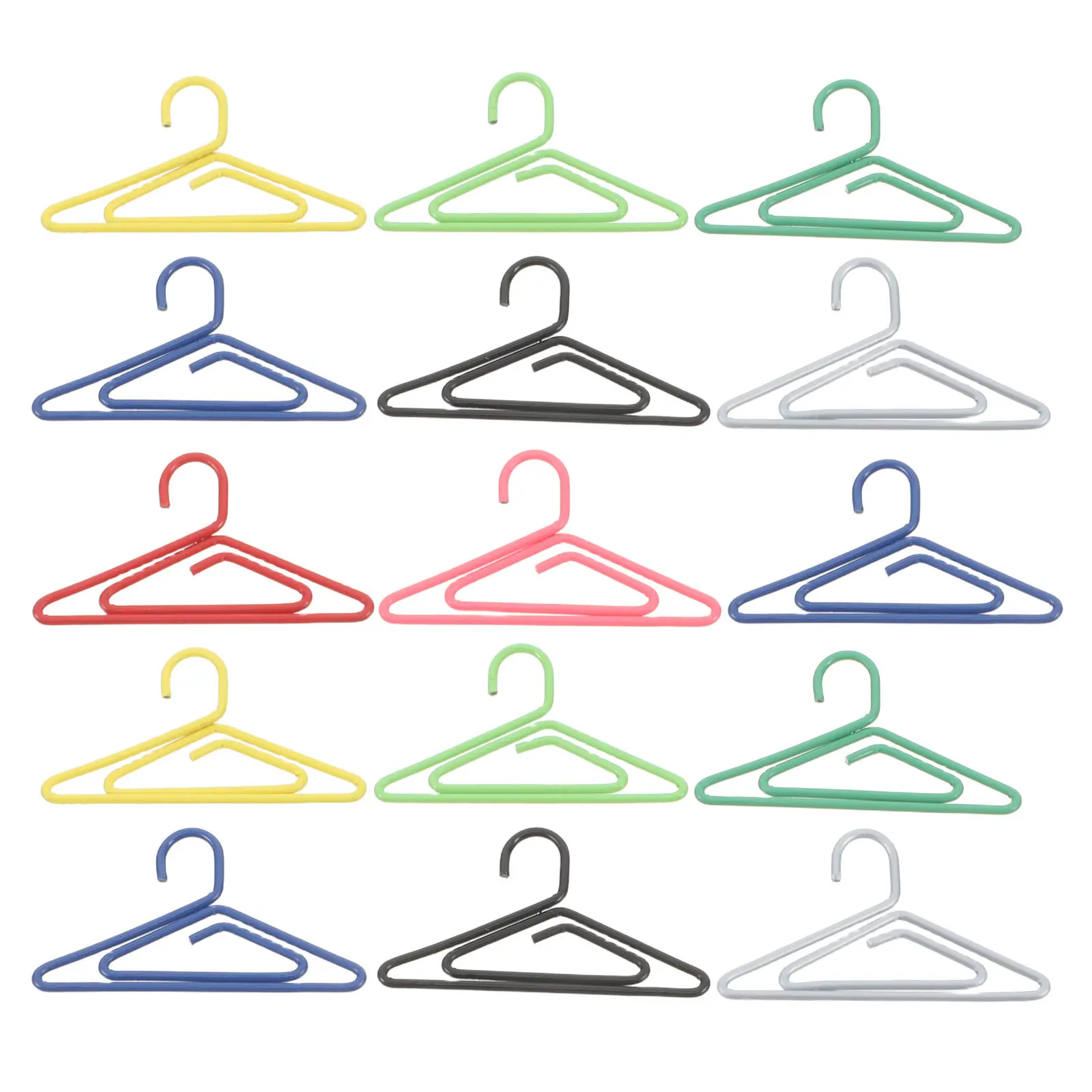 50Pcs 금속 미니 옷걸이 모양의 종이 클립 학생을위한 다채로운 모듬 크리 에이 티브 북마크 클램프 교사 사진 노트