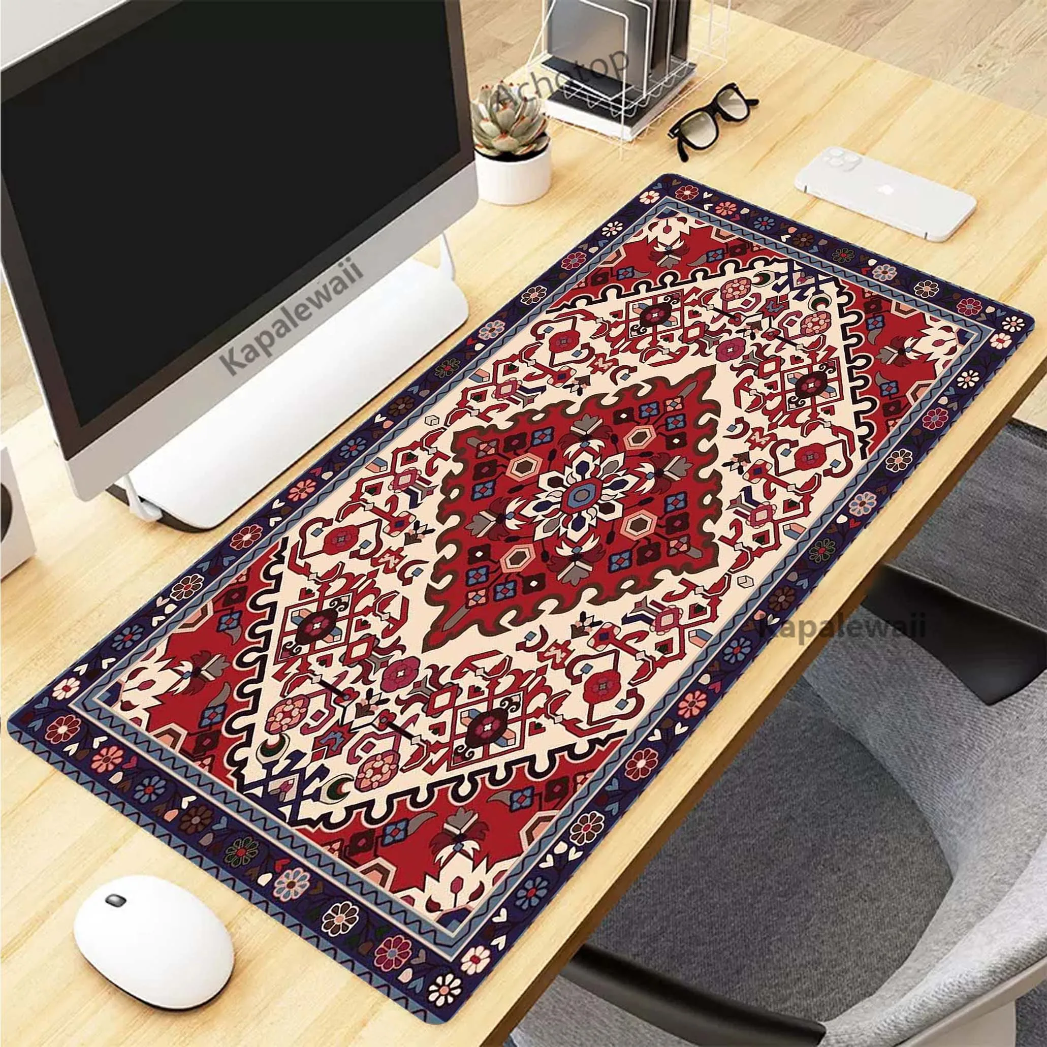 Persian Carpet-Inspired Retro Gaming Mouse Pad & Desk Mat