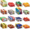 Refrigerator Organizer Bins - Plastic Pantry Organization and Storage Baskets - Stackable Food Fridge Organizers 3
