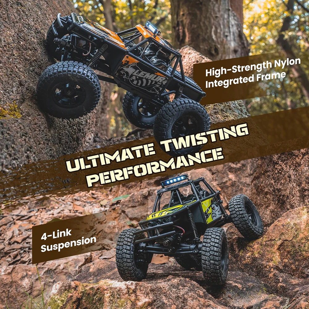 1/24 RC 자동차 FCX24 레무르 RTR 4WD 4X4 2.4GHz 1/24 RC 전기 리모컨 모델 자동차 락 크롤러, 성인 어린이 장난감 선물, 신제품