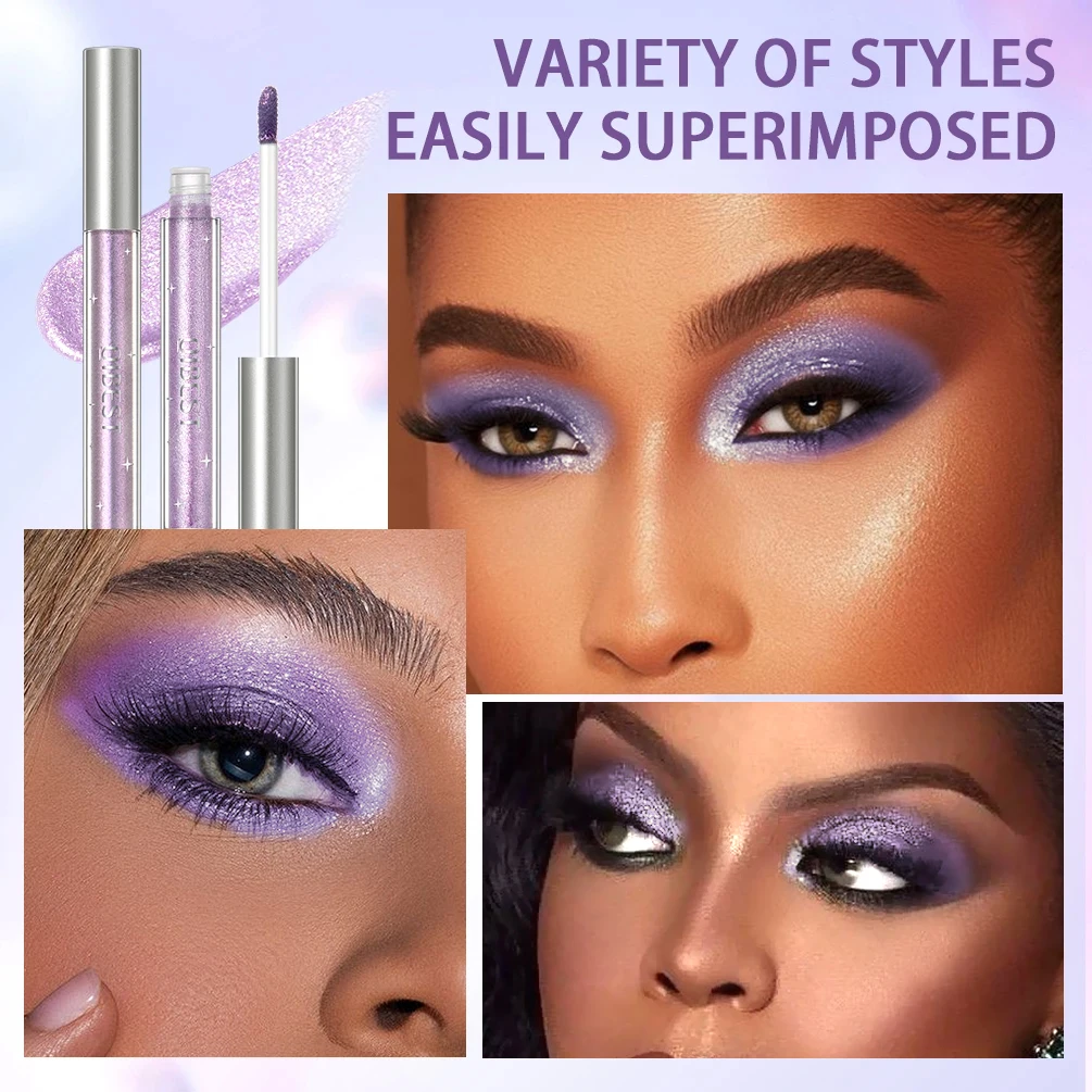 Glitter Liquid Eyeshadow Long Lasting Pearlescent Shiny Eye Shadow Sequins Lying Silkworm Shimmer Eyes Makeup Cosmetics