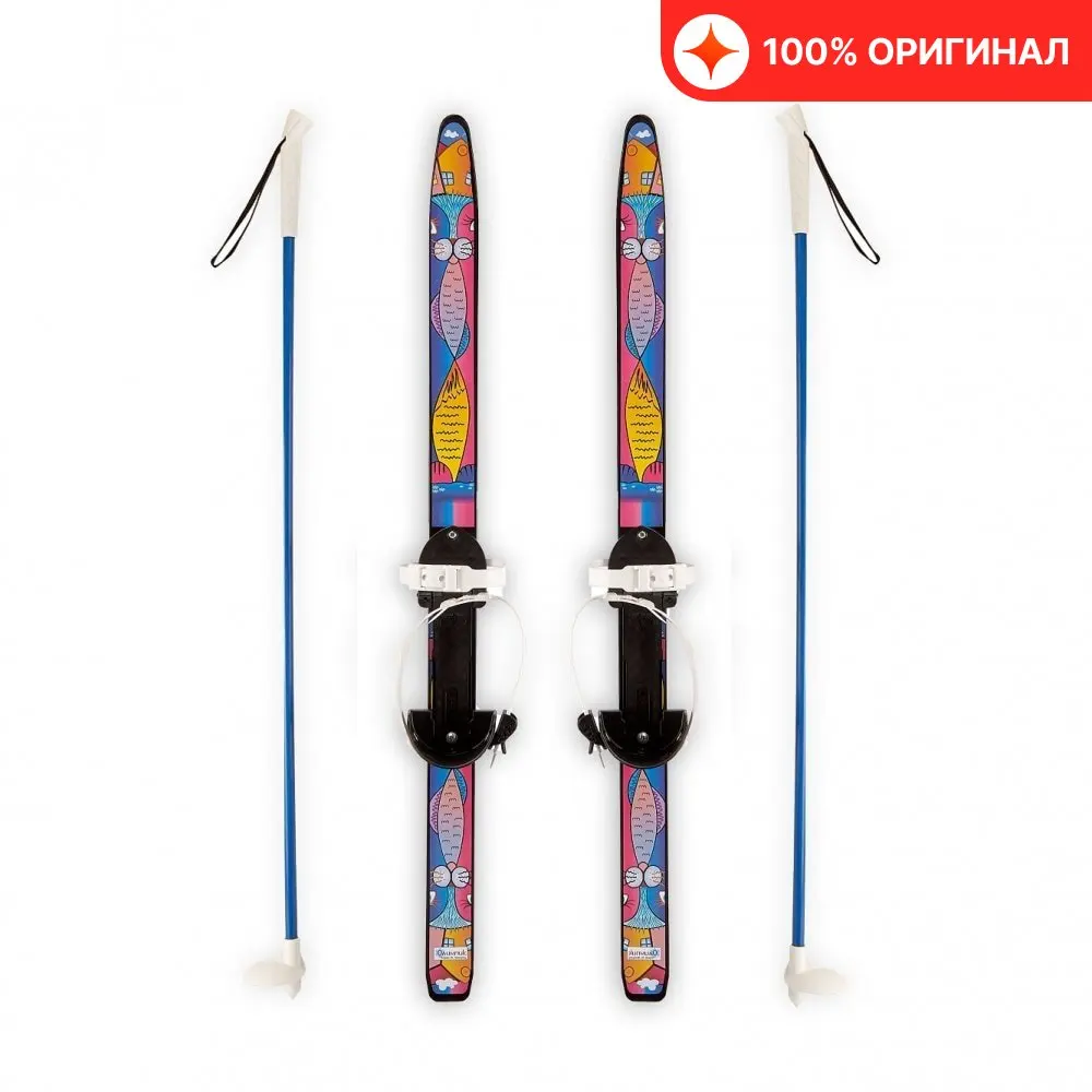 Skis for children bystriki Ski length: 90 cm. Poles: Universal mount shoe size: 28-36 skiing to kids skiings winter Mountain fast Equipment Training