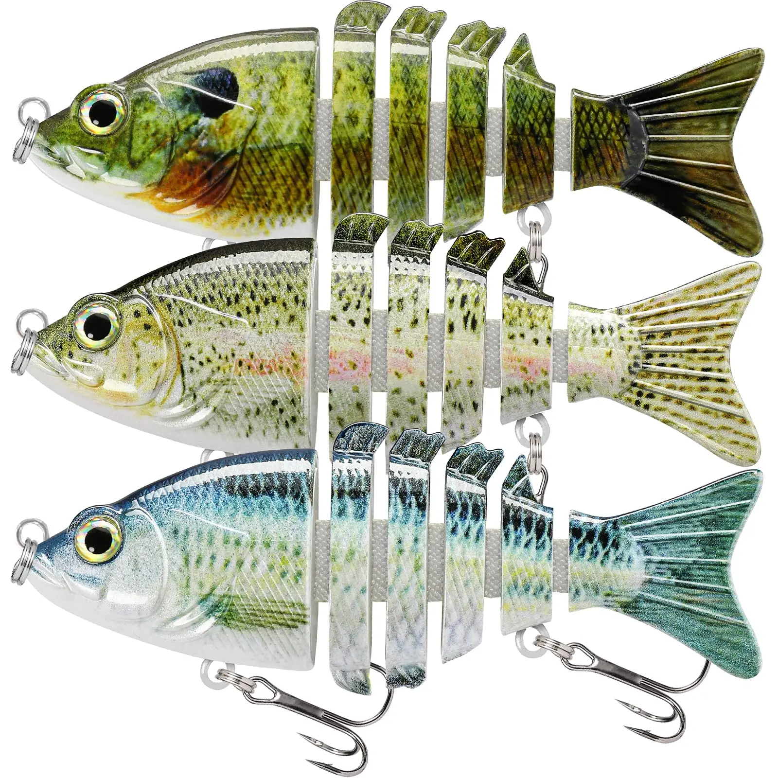 TRUSCEND Fishing Lures Wobblers Hard Baits Sinking 6 Segment