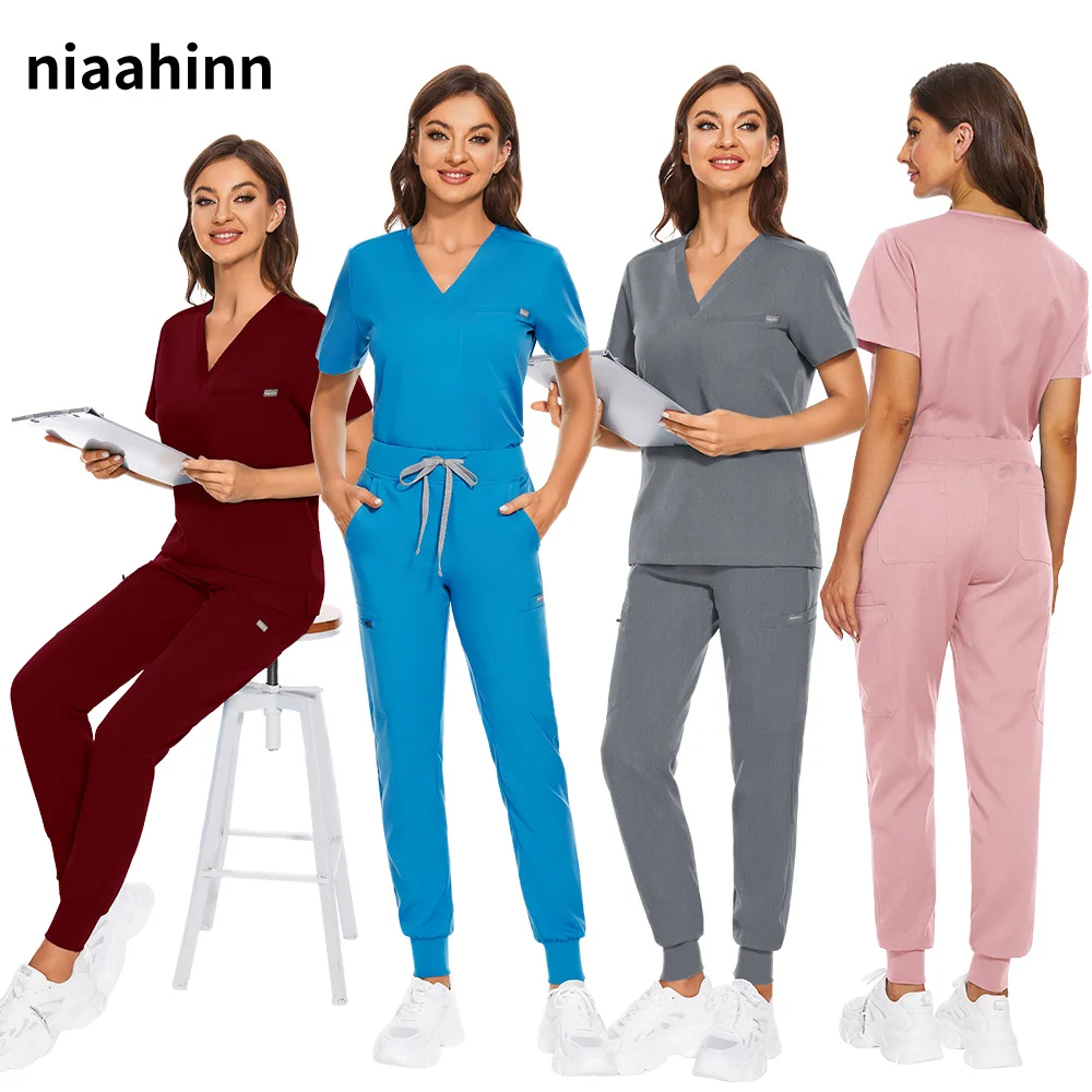 

Operating Room Medical Uniform Pet Grooming Scrub Tops Pants Set Spa Work Clothes Dental Clinic Lab Doctor Nurse Working Uniform