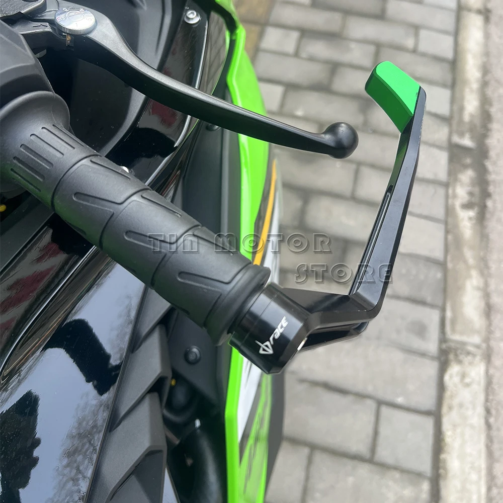 오토바이 액세서리 브레이크 핸들은 닌자 400 500 ZX-4R/RR ZX-6R Z900 Z1000 ZH2 용 CNC 핸드 브레이크 클러치 레버 가드를 보호합니다.