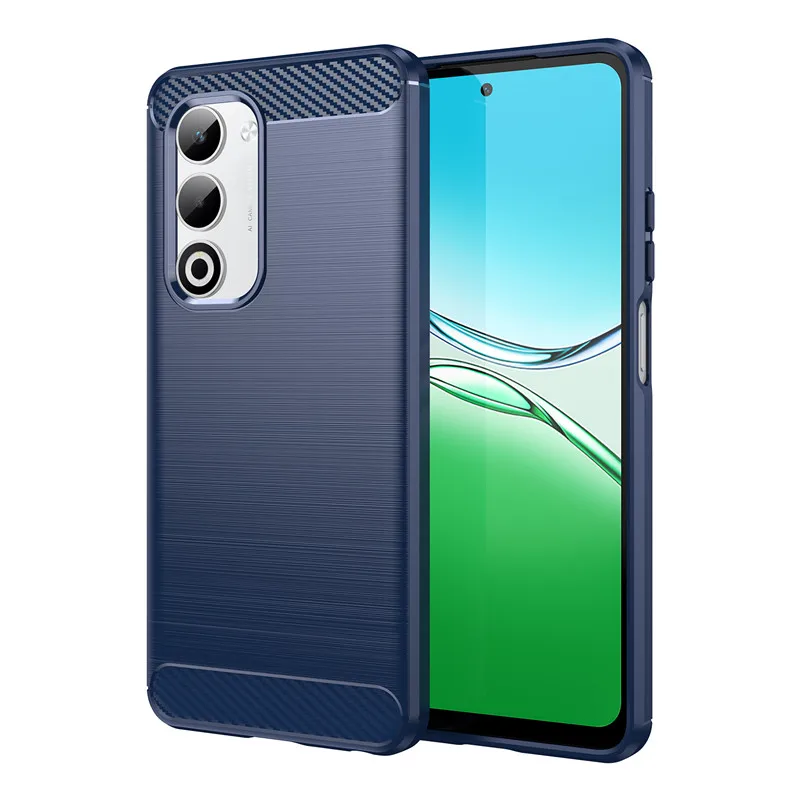 Carbon Fiber Shockproof Silicone Bumper Case - Durable Protection Cover