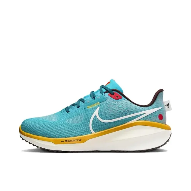 Nike Zoom Vomero 17 Men's and Women's Gray Red Fitness Training Cushioned Elastic Breathable Wear Running Shoes Blue Yellow