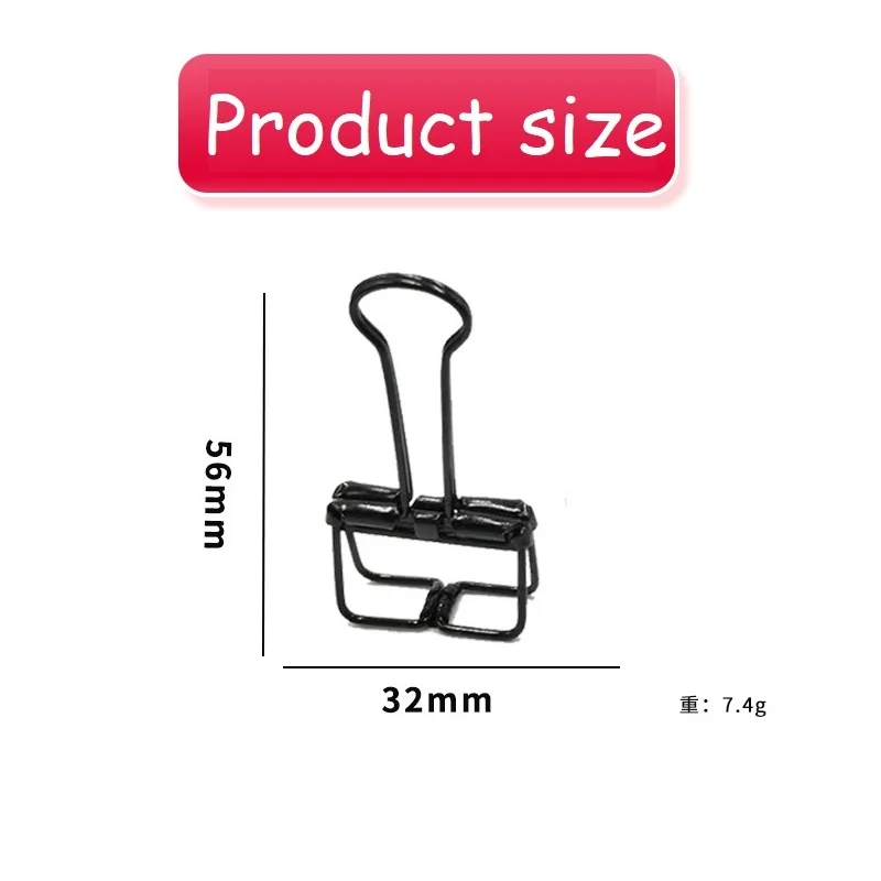 5PCS Fancy Paperclips Cute Stationery Clips Metal Binder Clips Office for Organizing Notes HXZ05 paper clips binder clips