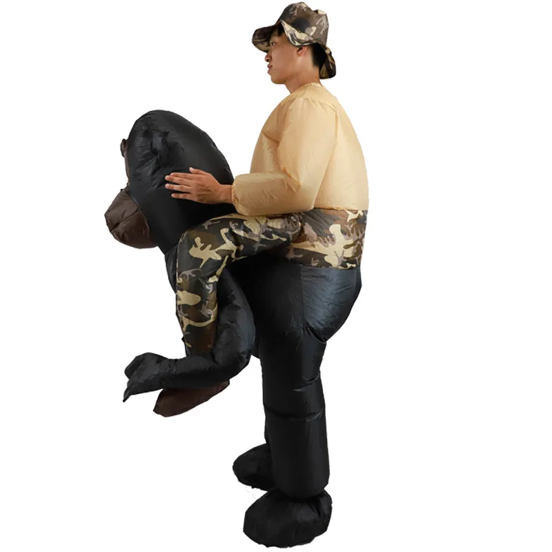 Cartoon character funny walking ride prop gorilla inflatable suit