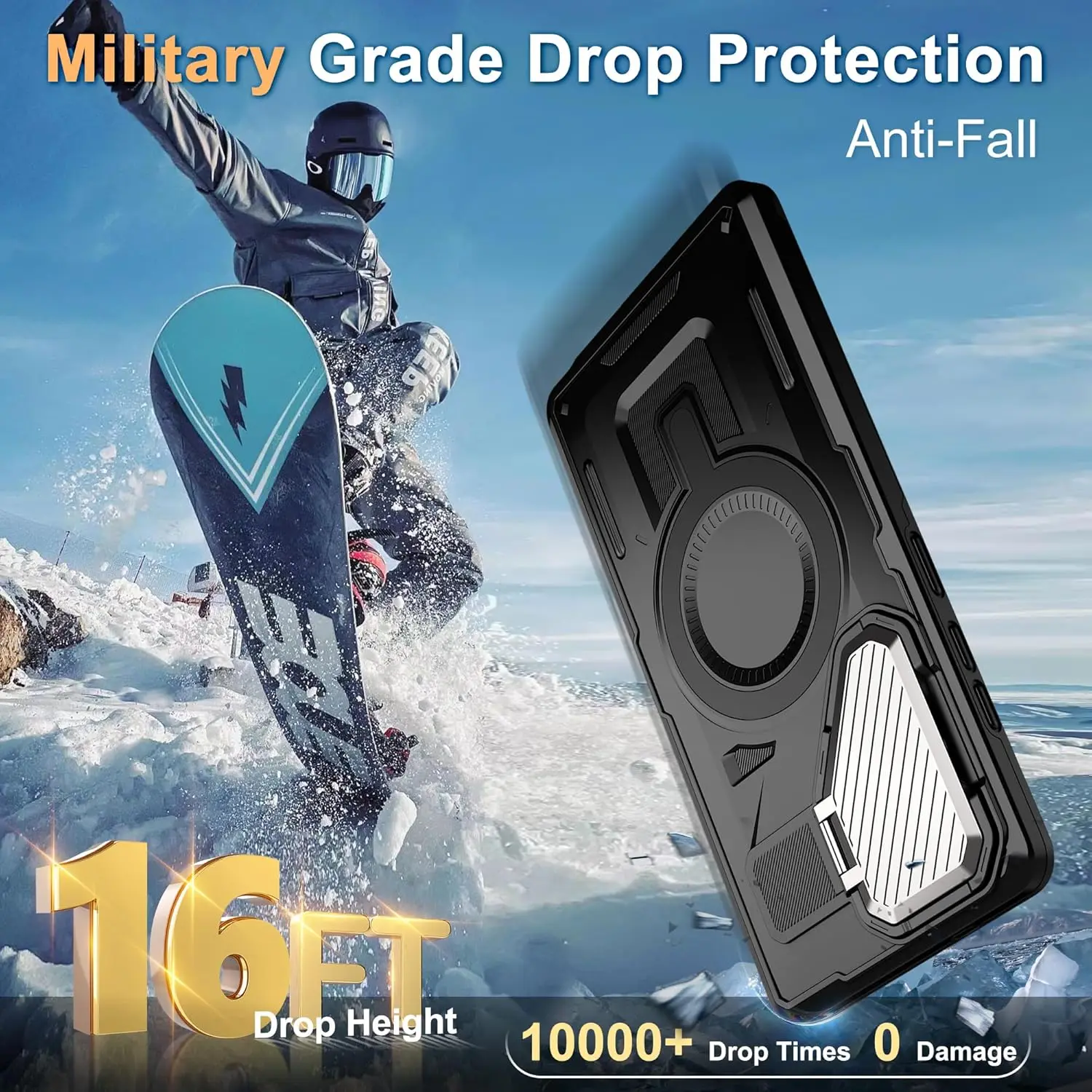 Magnetic Rotatable Kickstand Phone Case with Enhanced Protection