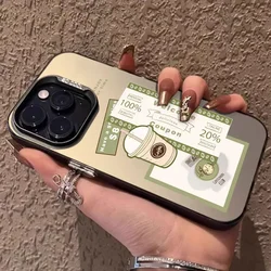 Trendy Luxury Silver Matte Shockproof Phone Case with Coffee Label Design for Honor X8C (BK-CYK0231)