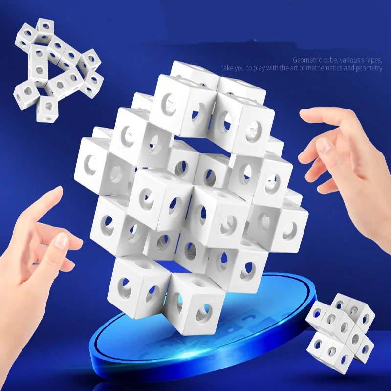 New 80pcs Various Shapes Geometric Cube Magic Construction Building Block Ghost Block 5cm Math Magico Educational Toys For Kids