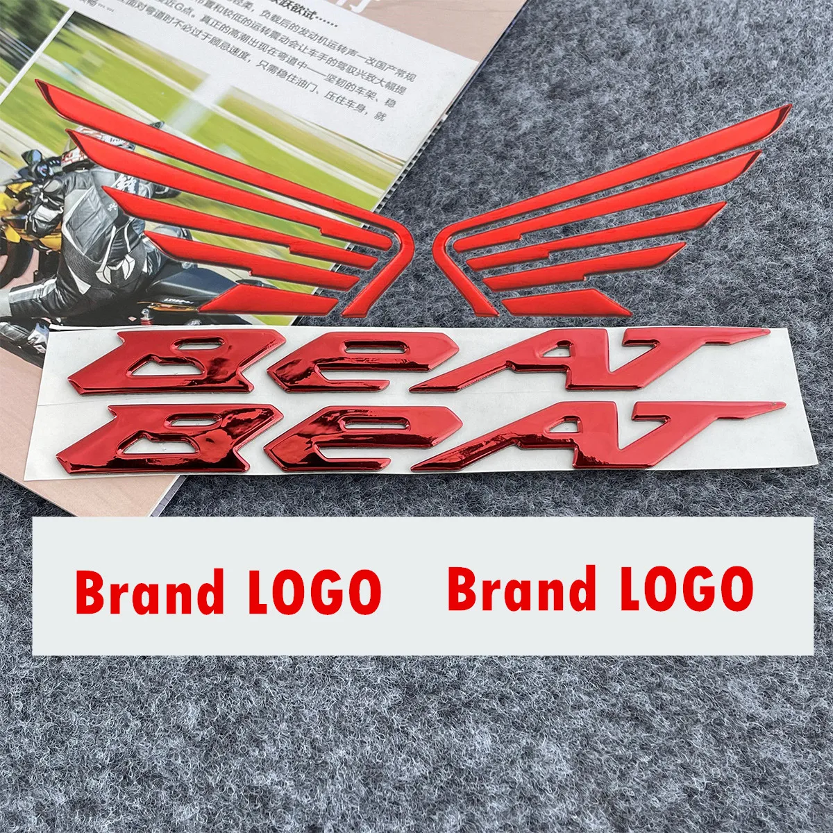 

Для HONDA BEAT 110 FC50 FC 50 этикетка BEAT Водонепроницаемая наклейка украшение для мотоцикла топливного бака Светоотражающая наклейка