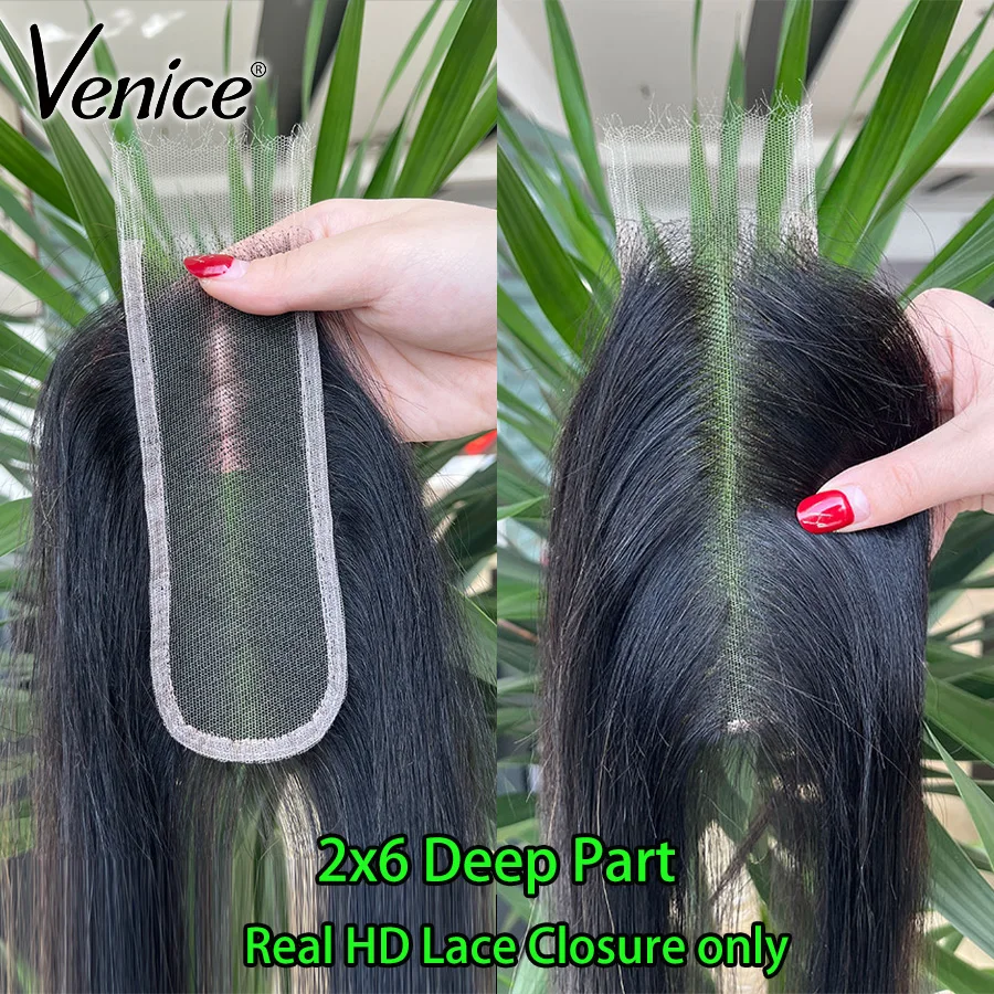 Venice Deep Part 2x6 HD Lace Closure Straight Virgin Human Hair Frontal