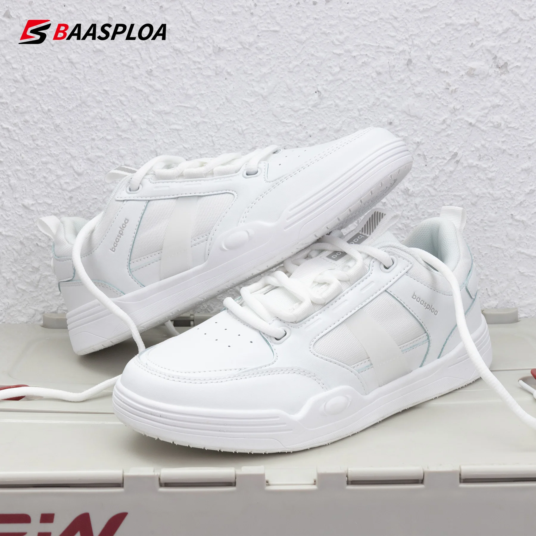 

Baasploa Men Skateboard Shoes New Fashion Lightweight Casual Sneakers for Men Comfort Walking Shoes Non-Slip Free Shipping