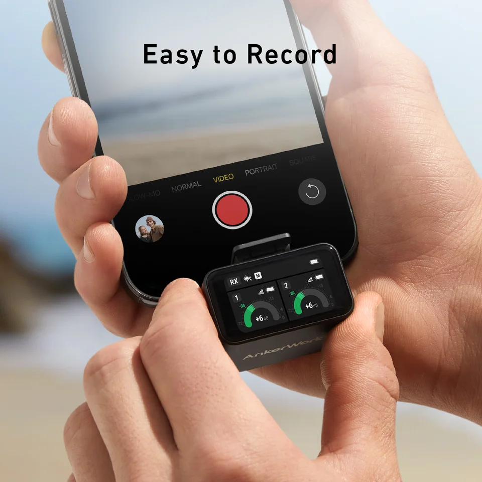 AnkerWork M650 Wireless Lavalier Microphone, Pro Noise