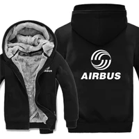 Winter Warm Airbus Zipper Fleece Thick Man Hoodies Airbus Sweatshirts Streetwear Men Coat Jacket 1