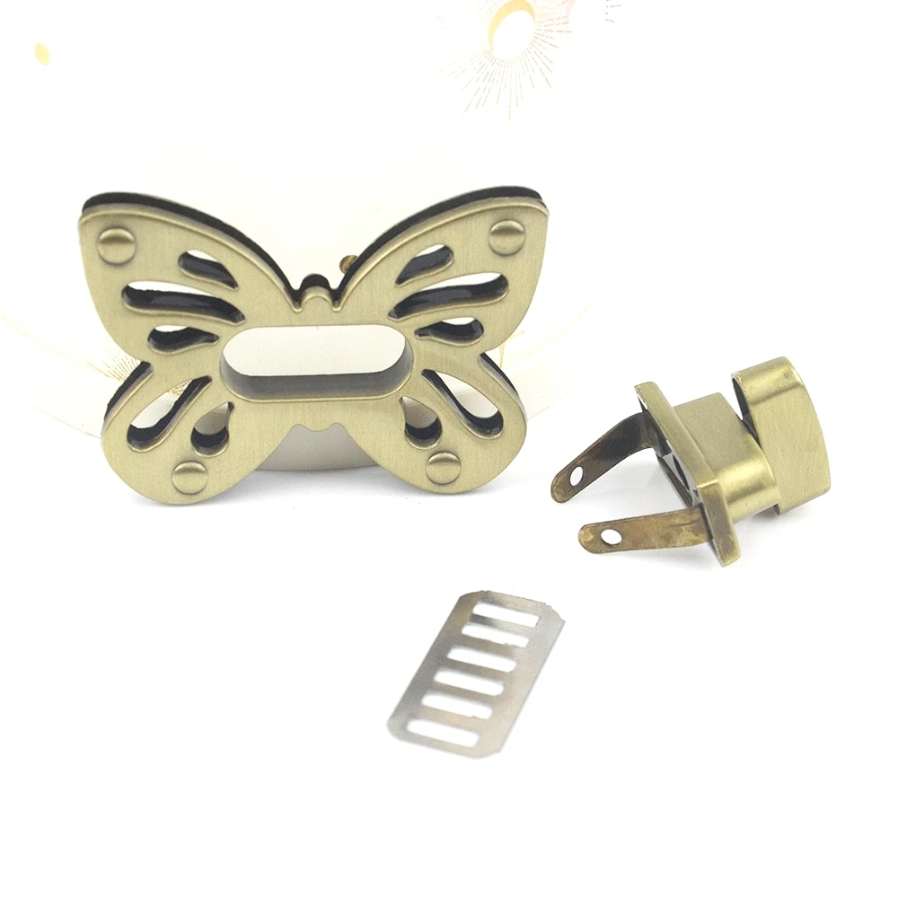 Metal Butterfly Bag Turn Lock Twist Lock Clasp for Leather Craft Women Bag Handbag Shoulder Bag Purse DIY Hardware Accessories 4