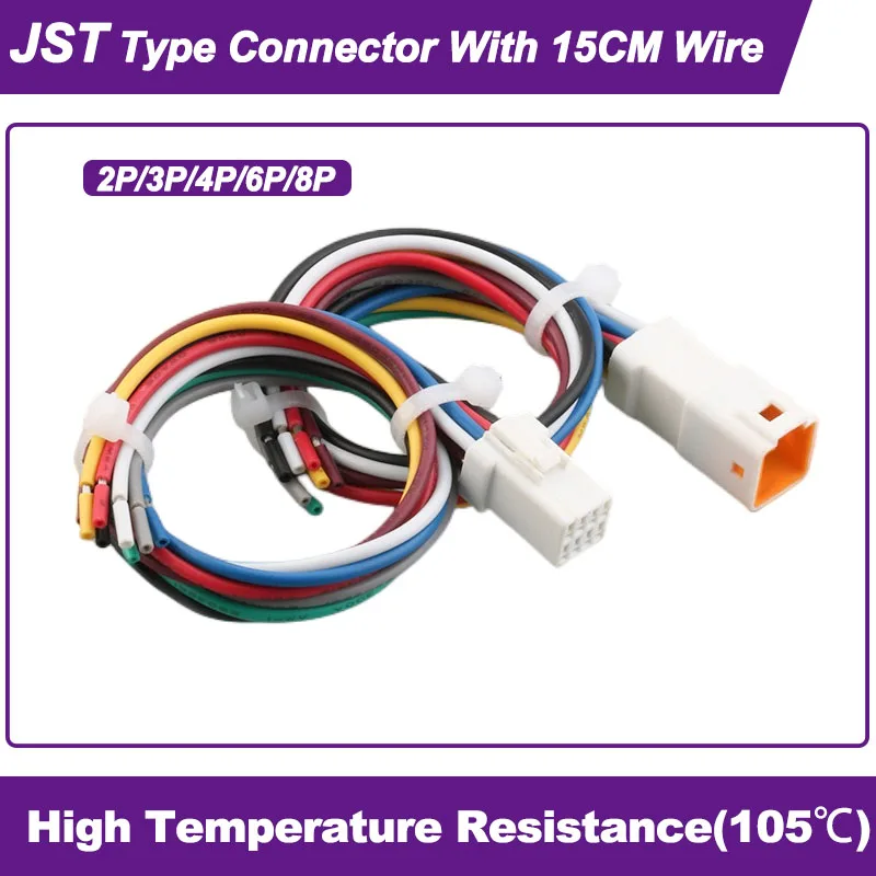 Jwpf-vsle Soquete Masculino e Feminino Impermeável Joint Harness Plug Auto Connector Mini Micro Jst Jst02r Jst 15cm Wire Sets 20 Sets 100 Sets Jst02r