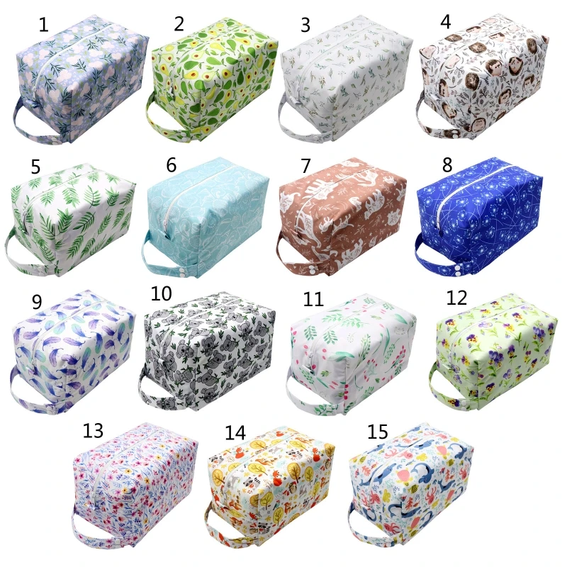 Reusable Cloth Diaper Wet Dry Bags Large Hanging With Buttons For