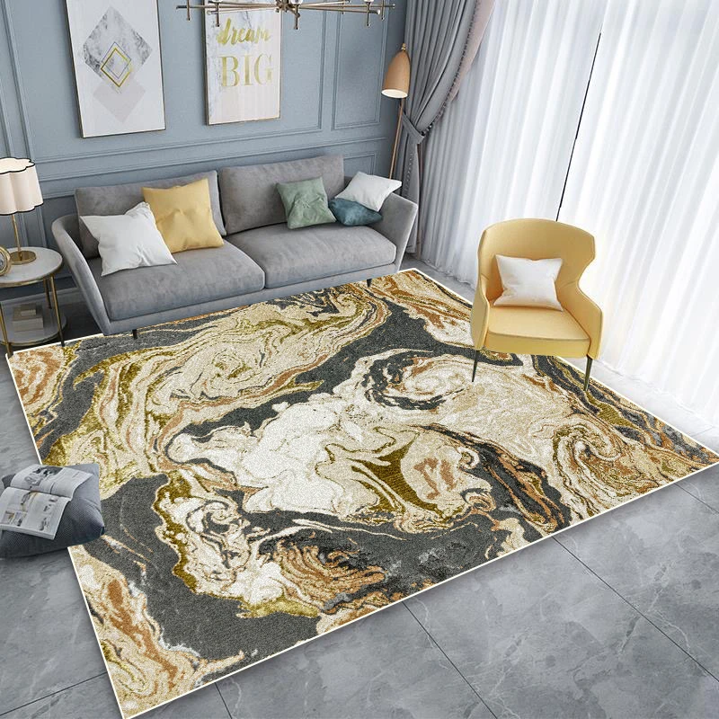 Modern Abstract Anti-slip Carpet Living Room Decoration Easy Clean Rugs Sofa Area Rugs Home Bedroom Cloakroom Washable Floor Mat 2