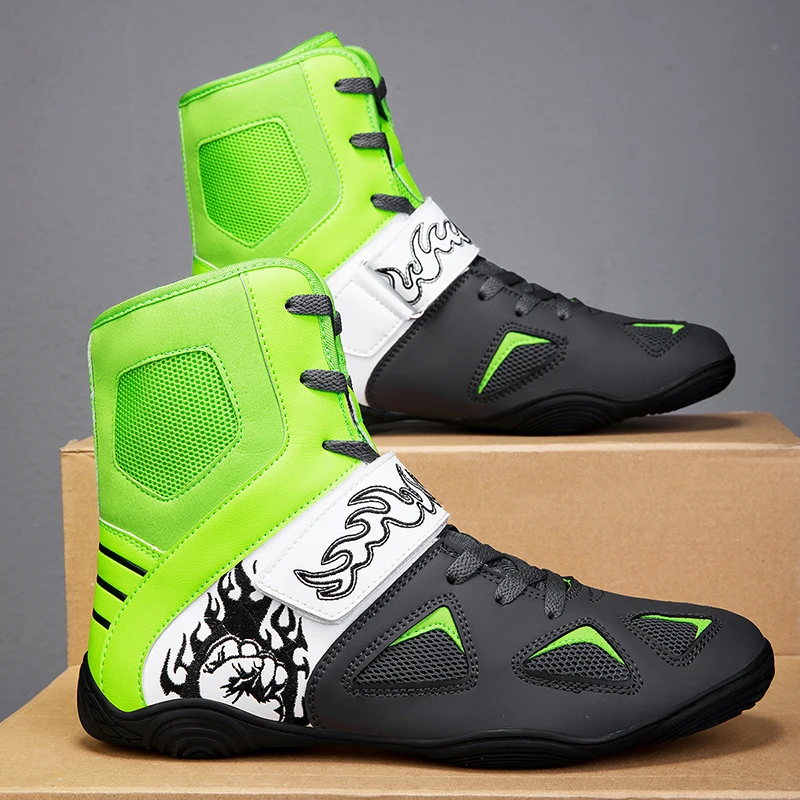 Men's and Women's Comfortable Wrestling Shoes Competition Wear-resistant Sports Shoes Lightweight Non-slip Boxing