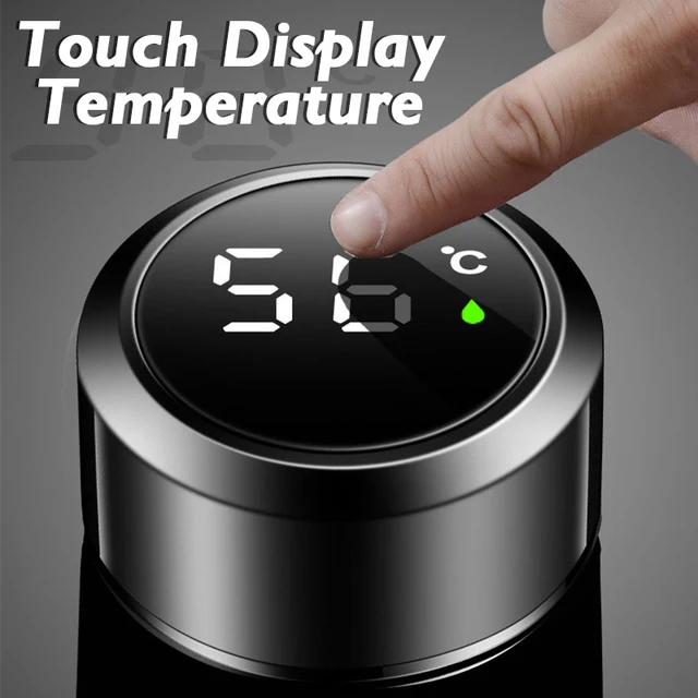 Tasse Thermos intelligente avec affichage de la température, tasse d'eau isolée en acier inoxydable 304, cadeau d'affaires, bouteilles de température intelligentes 2