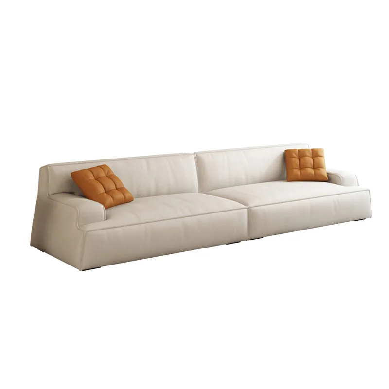 

ZL Minimalist Frosted Faux Leather Modern Minimalist Living Room Damascus Fabric Sofa