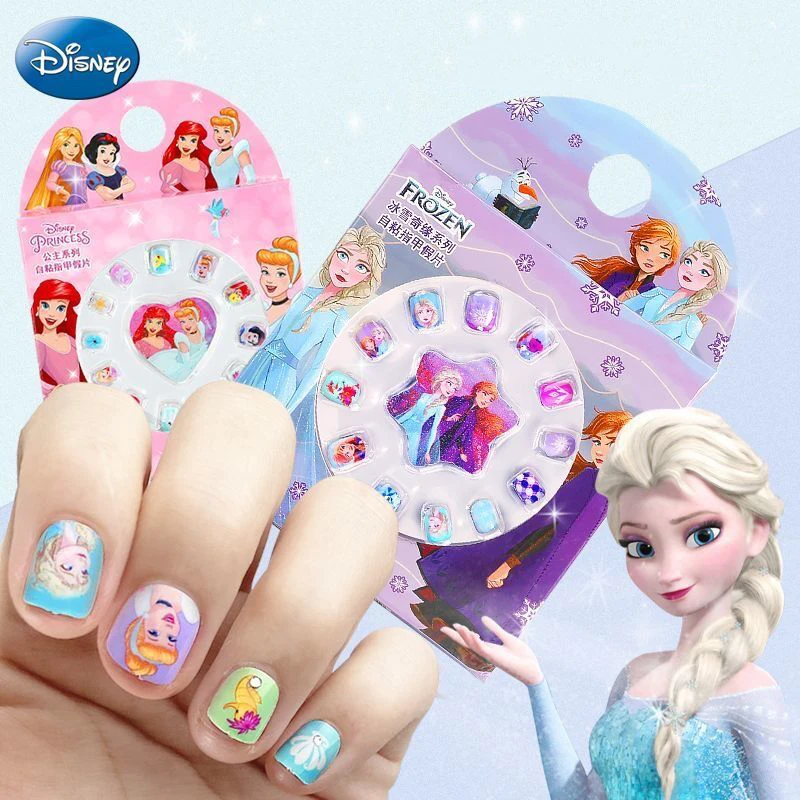 Disney girls Frozen Elsa Princess Children's Nail Art Toys Cartoon Nail Stickers