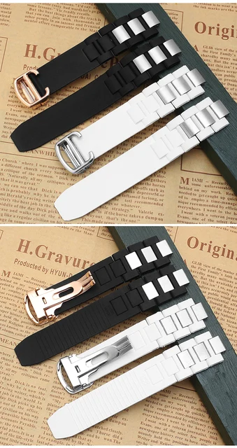 High Quality Silicone Strap With Convex 20 * 10 Mm For
