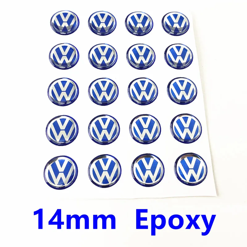 VW Car Remote Shell Sticker 100 Pcs car decal,car emblem,epoxy sticker badge