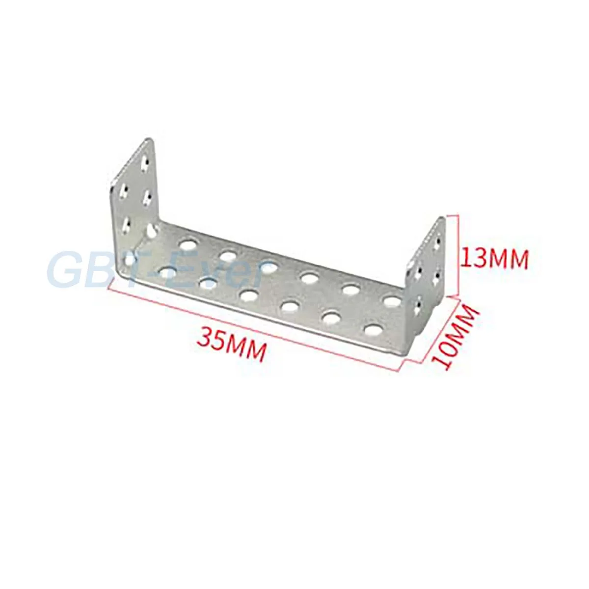 Description Picture 5 of item10Pcs Double Right Angle U-shaped Angle Iron Bracket Corner Bracket Corner Code Perforated Shaft Bracket Length 15/31/35/45mm